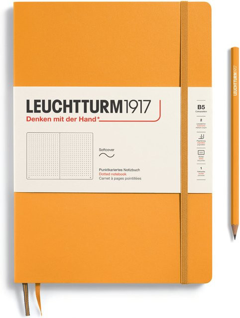 LEUCHTTURM1917 Notizbuch Composition dotted Softcover B5 Rising Sun in Beige und Orange - Bild 1