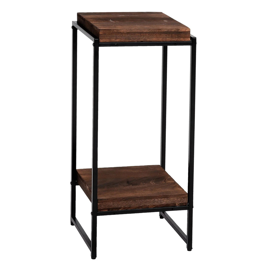 Blumentisch MCW-K71 Beistelltisch und Pflanzregal aus MDF und Metall in Dunkelbraun, Höhe: 82 cm - Bild 3