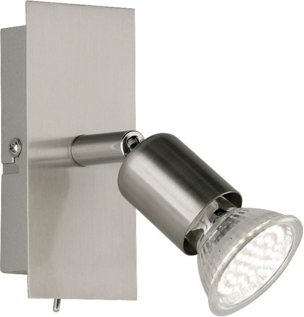 Reality Spot Nimes Wandleuchte aus Metall in Nickel matt mit GU10 Fassung, B/H/T: 12 x 13 x 5 cm - Bild 1