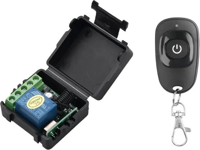 YJMP Universeller drahtloser Fernbedienungsschalter DC 12V mit 1CH Relais Empfängermodul und RF EV1527 Lerncode Sender für Smart Home Lampe und Ventilator - Bild 1