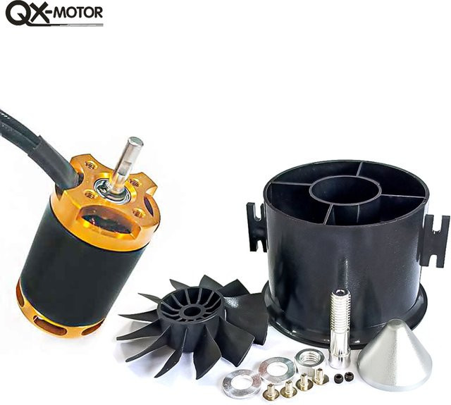 QX-MOTOR QF2827 EDF 12-Blatt Impeller mit Bürstenlosem Motor, Schwarz - Bild 1