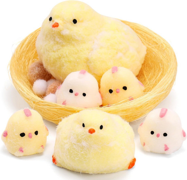 Taba Squishy Küken-Spielzeuge, Gelb - Bild 1