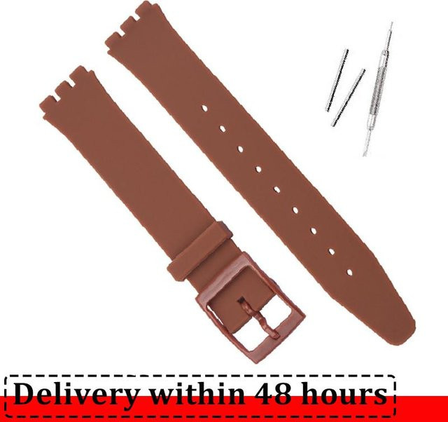 Uhrenarmband Silikon, braun, Herren - Bild 1