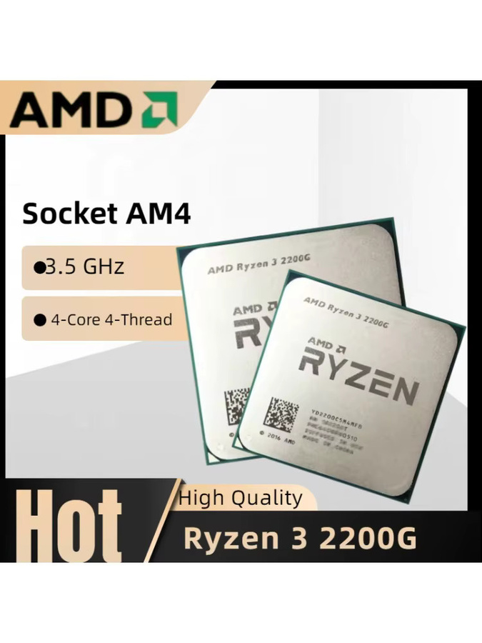 AMD Ryzen 3 2200G Prozessor gebraucht Sockel AM4 mit 3,5 GHz Quad-Core CPU - Bild 4