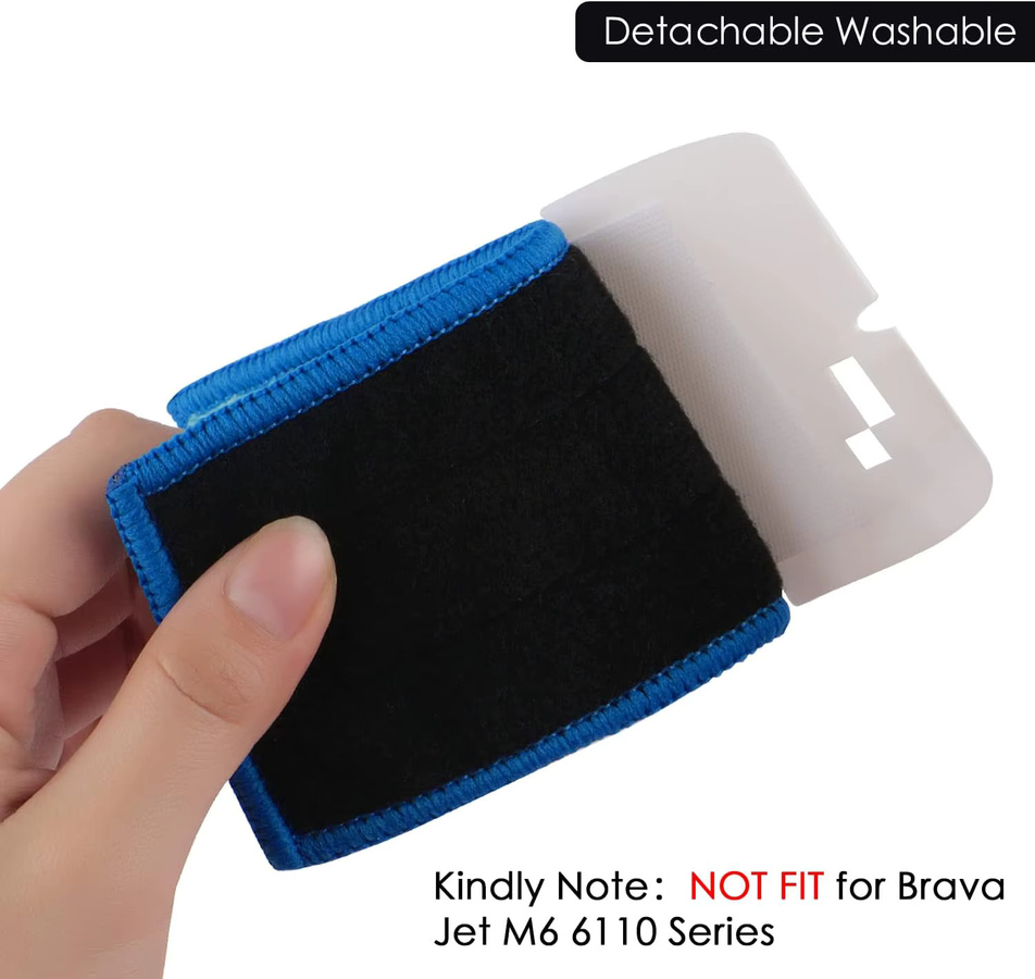 Waschbares Ersatz-Mopptuch White für iRobot Braava jet 240 241 245 250 Roboter Staubsauger Wet Pad Mop - Bild 5