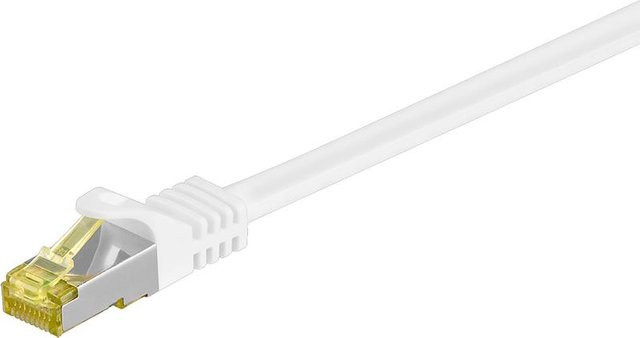 Wentronic Goobay Cat.7 Ethernet LAN Patchkabel S/FTP PiMF in Weiß, 25 m - Bild 1