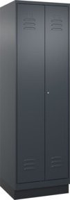 C+P PSA Doppel-Spind Classic PLUS mit Sockel, 2 Abteile, Anthrazit/Grau, H x B x T: 195 x 60 x 50 cm, Stahl mit Zylinderschloss - Bild 1