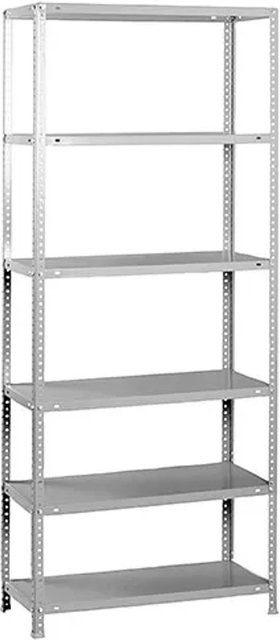 PROREGAL Schraubregal Panda Tall in Grau mit 6 verstellbaren Fachböden, H x B x T: 200 x 90 x 40 cm - Bild 1