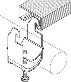 pohlcon Kabelschelle 28 AC-AL aus eloxiertem Aluminium in Silber für 24-28mm - Bild 1