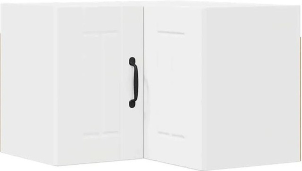 vidaXL Eck-Küchenschrank mit Regal in Weiß, Wandmontage, B/T/H: 57 x 40 x 57 cm