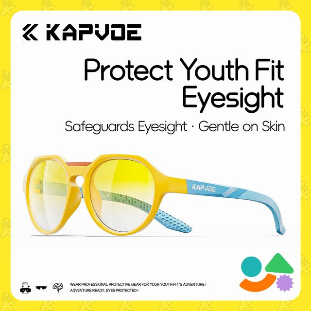 Kapvoe Sportsonnenbrille Kinder, Vollrand, Kunststoff - Bild 1
