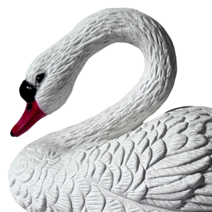 Schwimmende Schwan Figur von homyl in Weiß zur Dekoration für deinen Gartenteich, B/T/H: 30,0 x 21,0 cm - Bild 4