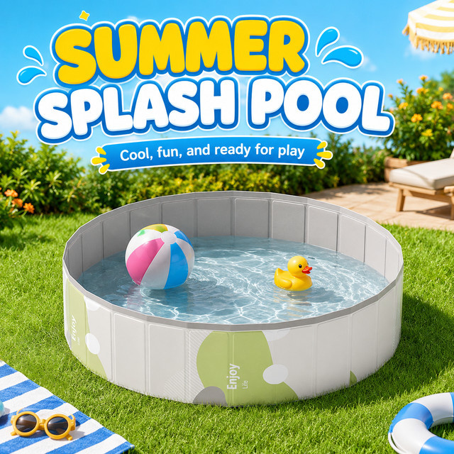 Faltbare Badewanne und tragbarer Swimmingpool in Grau, rundes Planschbecken für Erwachsene und Bällebad für drinnen und draußen - Bild 1