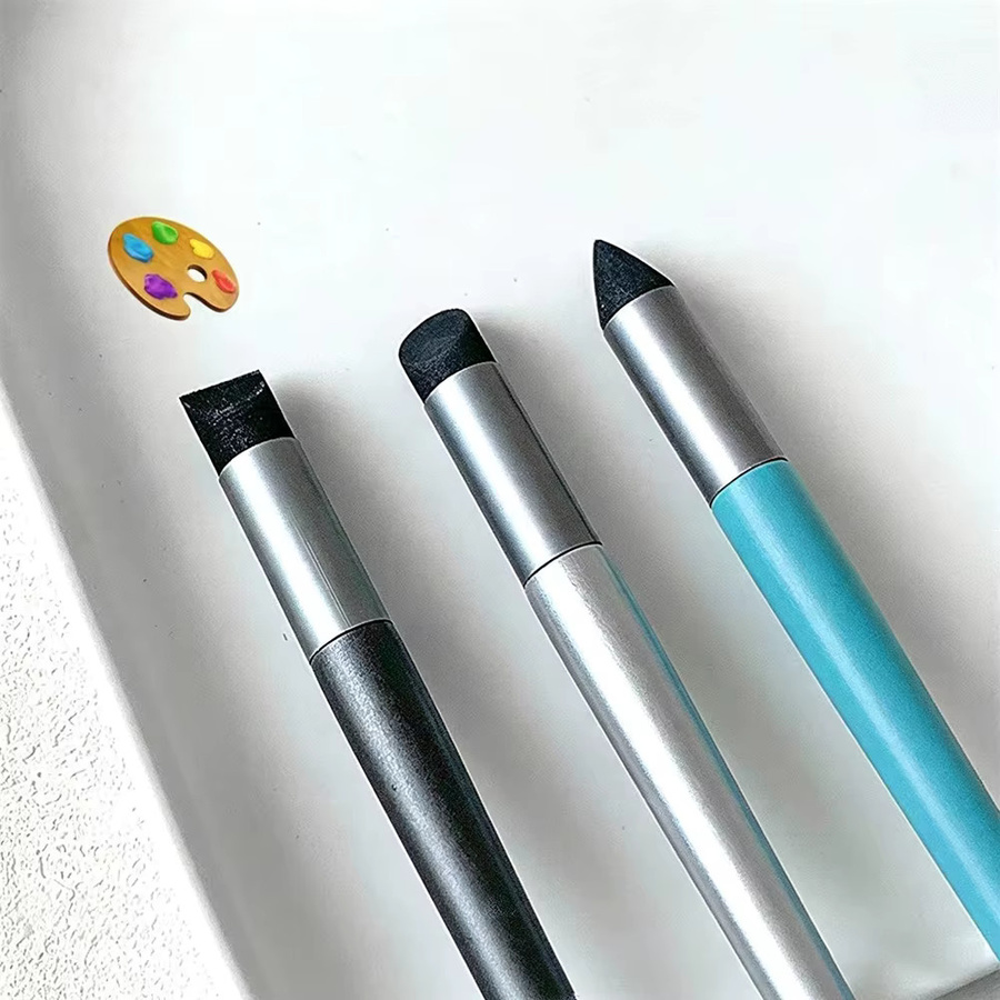 3er Set Ölmalfarben-Spezialstifte und Reibepinsel in Multicolour für Farbverläufe und Mischtechniken - Bild 2