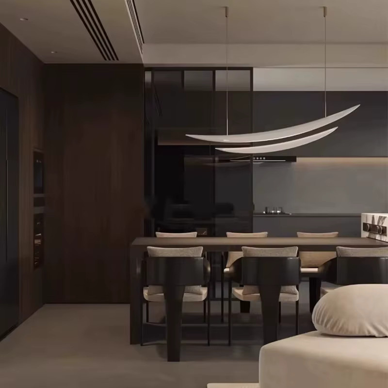 JIANKEXING Pendelleuchte im Segelboot-Design mit Streifenmuster in Weiß und Gold/Messing für Wohnraum, Restaurant oder Bar - Bild 3