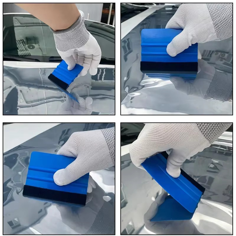 10- bis 14-teiliges Vinyl-Werkzeugset für Fensterfolien-Tönung und Autofolien-Verklebung mit Filzkantenabziehern aus Kunststoff - Bild 4