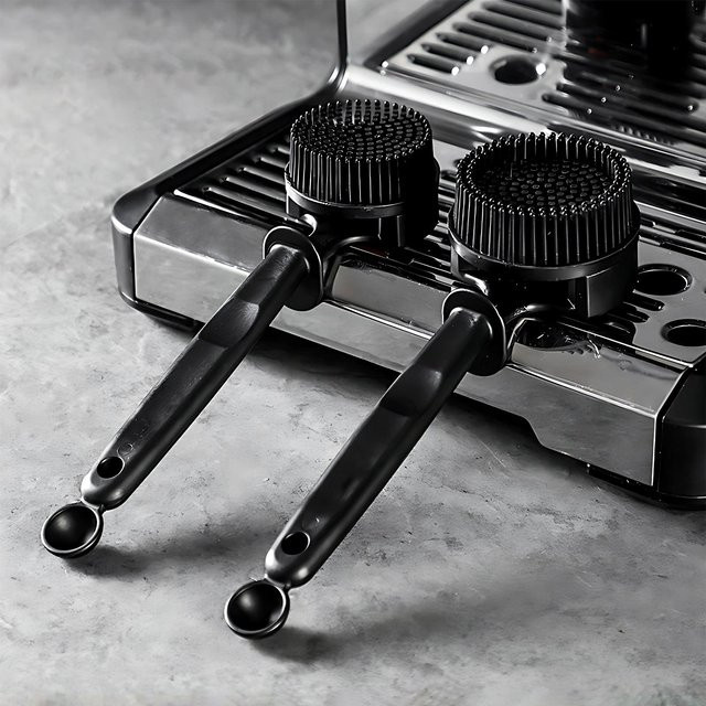 OANKR Kaffeemaschinen-Reinigungsbürste für 51/58mm Brühgruppen in Schwarz - Bild 1
