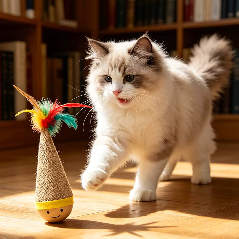 KEMORELA Katzen-Wackeltier-Spielzeug, interaktives Katzenspielzeug - Bild 3