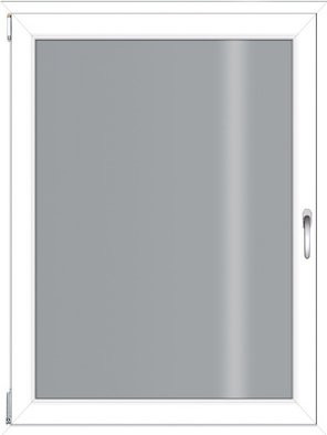 RORO Kunststoff-Fenster KOMFORT B70 in Weiss mit Klarglas, B: 50 cm, H: 75 cm - Bild 1