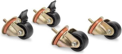 Digitus DN-19 CASTOR-OR 19 Zoll Netzwerkschrank-Rollensatz in Schwarz und Multicolour mit feststellbaren Laufrollen für Universalgestelle und freistehende IP55 Netzwerkschränke - Bild 1