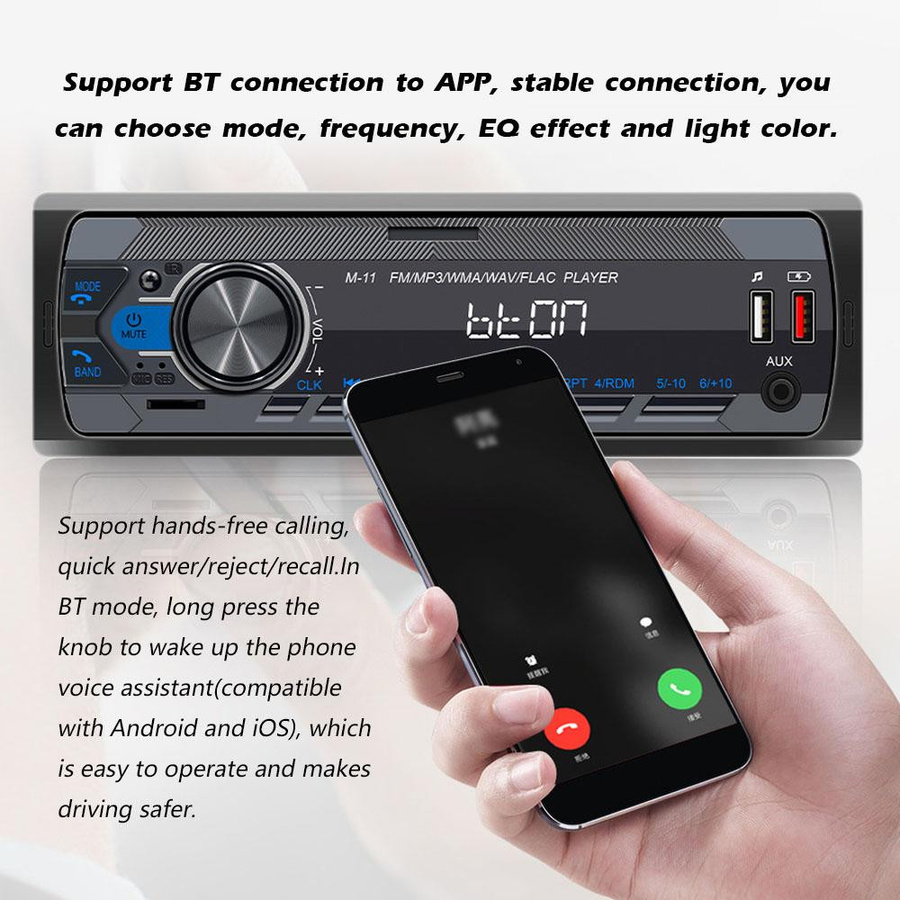 VehicleKit Auto MP3 Player mit Bluetooth, FM Radio und Freisprecheinrichtung in Schwarz mit USB- und TF-Kartenslot - Bild 3