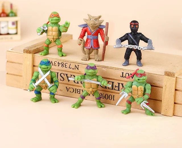 Teenage Mutant Ninja Turtles Anime-Figur als niedliche Mini-Puppe in Multicolor für Kinder und als Kuchendekoration - Bild 1