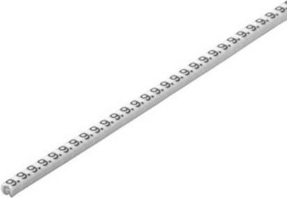 Weidmüller CLI C 02-3 WS/SW 9 CD Kennzeichnungsring in Weiß mit Aufdruck 9 für einen Außendurchmesser-Bereich von 1,3 bis 3 mm - Bild 1
