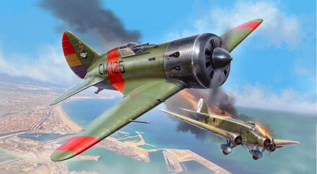 Zvezda I-16 Polikarpov Type 5, Modellfahrzeug, 1:72 - Bild 1