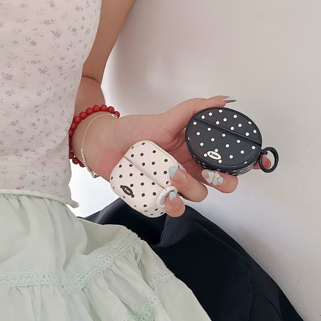 Schutzhülle im Koreanischen Retro-Stil mit schwarz-weißem Punktmuster für Huawei FreeBuds 7i 6i SE3 SE2 FreeClip 2 - Bild 1