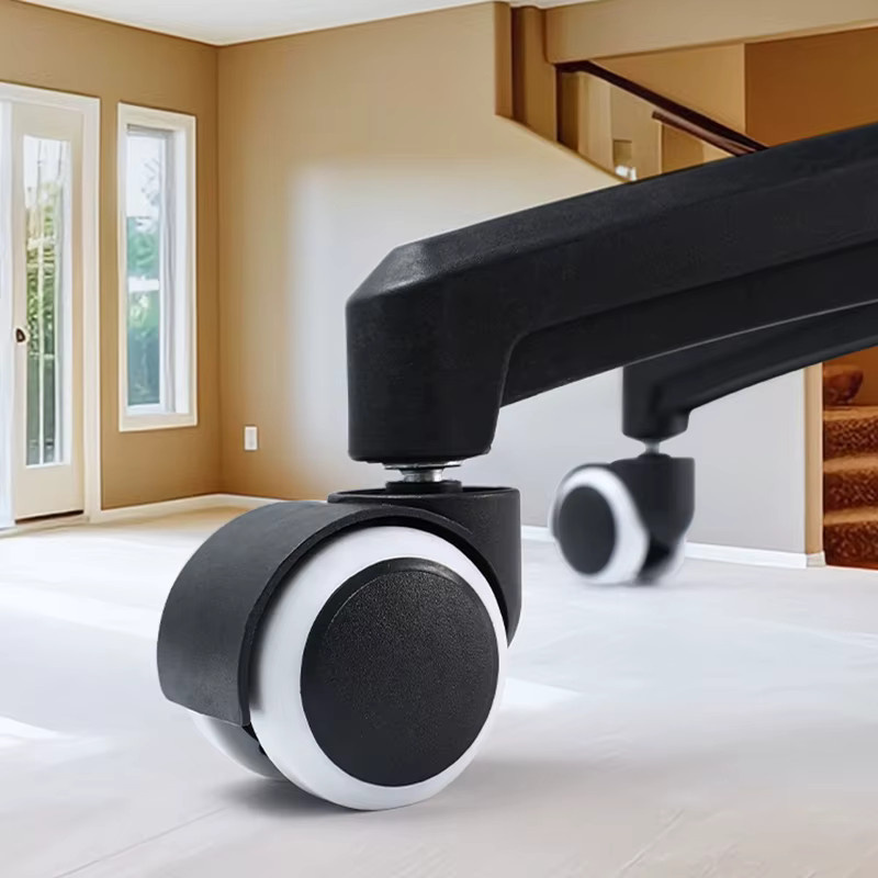 5 Stück Universal Lenkrollen 2 Zoll für Gaming Stühle und Bürostühle von ouliluye in Schwarz und Weiß - Bild 4