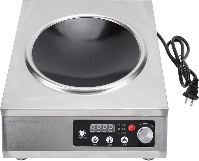 Tragbares Induktionskochfeld von Aimo mit 3500W, Touch-Bedienung und Sicherheitsfunktionen in Weiß und Silber aus Edelstahl - Bild 1