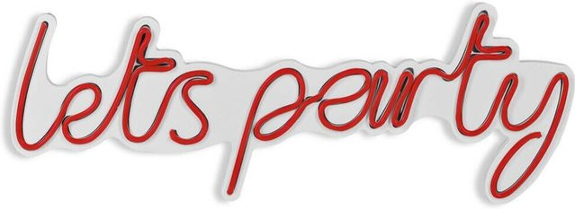Opviq LED-Neon-Flex Wandleuchte in Rot aus PVC, B/H/T: 51 x 19 x 2 cm - Bild 1