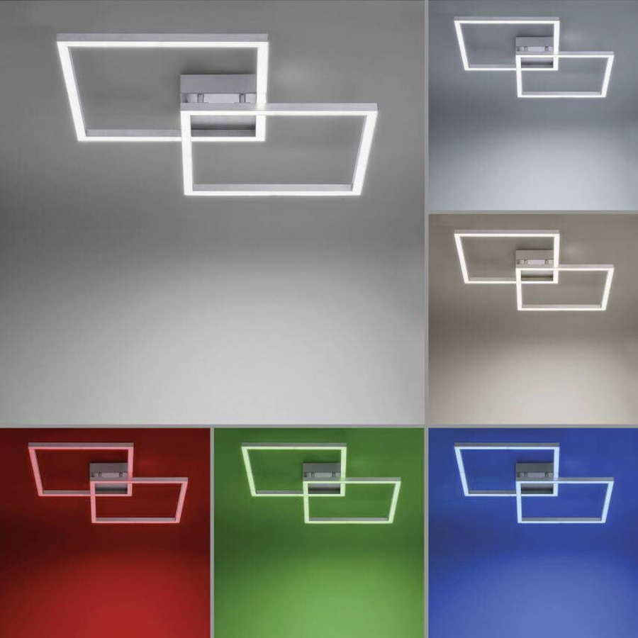 Just Light LOLAsmart-MAXI Smarte LED-Deckenleuchte in Weiß, dimmbar mit Fernbedienung, B/H/T: 63 x 8,5 x 63 cm - Bild 2