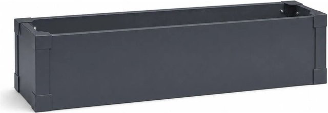 Floordirekt Hochbeet Andros aus Metall mit Boden in Anthrazit B: 100 cm, T: 25 cm, H: 27 cm - Bild 1