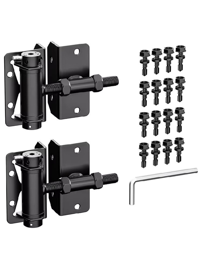 ABRU Torbänder in Schwarz, verstellbare und robuste selbstschließende Torbänder für Holz-, Metall-, Vinyl- oder PVC-Zäune, 2er-Pack - Bild 4