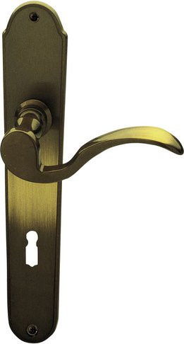 ALPERTEC Langschild-Garnitur Panda aus Messing in Weiss und Gold, poliert - Bild 1