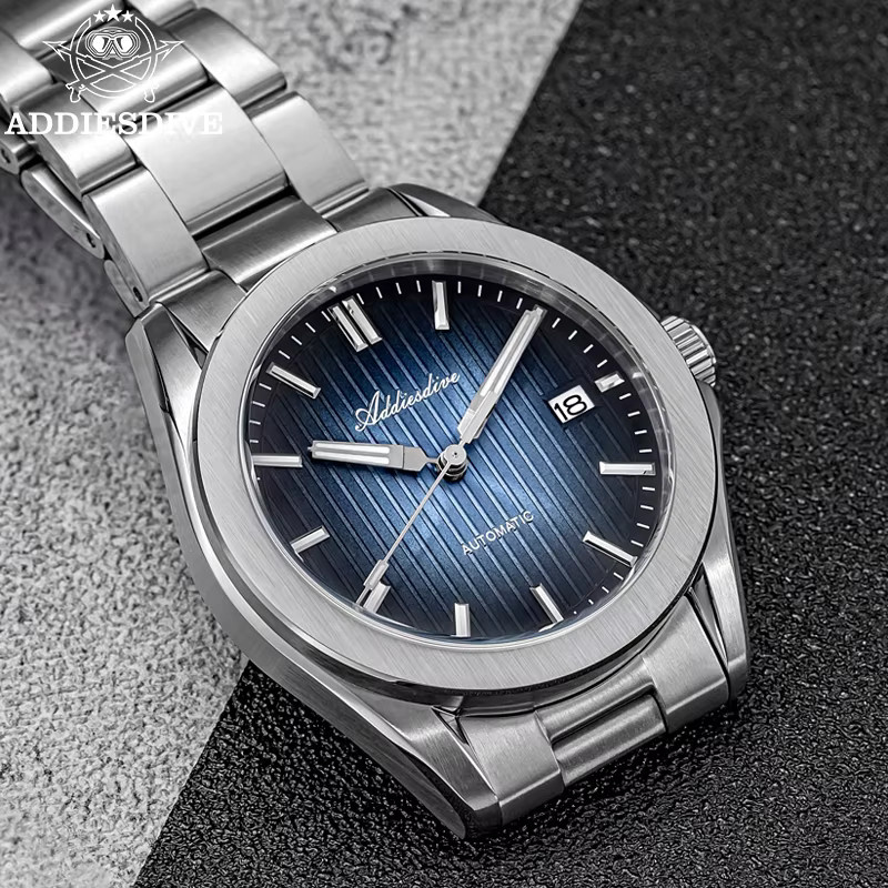 ADDIESDIVE Automatik Armbanduhr, Edelstahl, Saphirglas, Schwarz, Herren - Bild 5