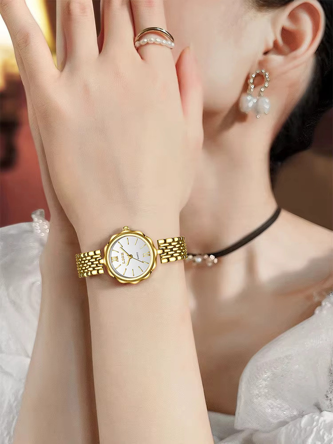 LIGE Armbanduhr Quarz, Edelstahl, Gold, Damen - Bild 5