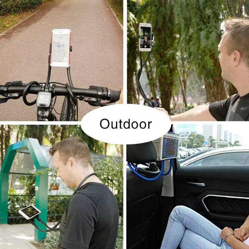 Drehbarer Hals-Handyhalter für Smartphones in Schwarz mit 360-Grad-Funktion - Bild 2