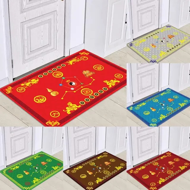 VIKAMAN Schmutzabweisende Fußmatte im orientalischen Design für das Chinesische Neujahr, Rechteckig, B: 60 cm, T: 40 cm - Bild 1