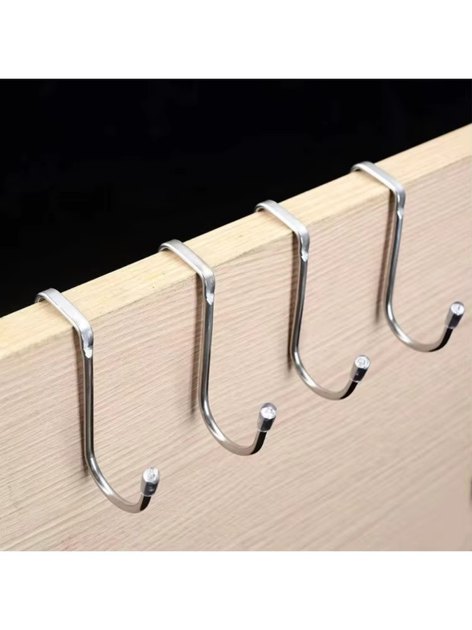 ZHUANGHUAN Doppel-Haken aus 304 Edelstahl in Silber für Küche, Badezimmer und Schrank - Bild 4
