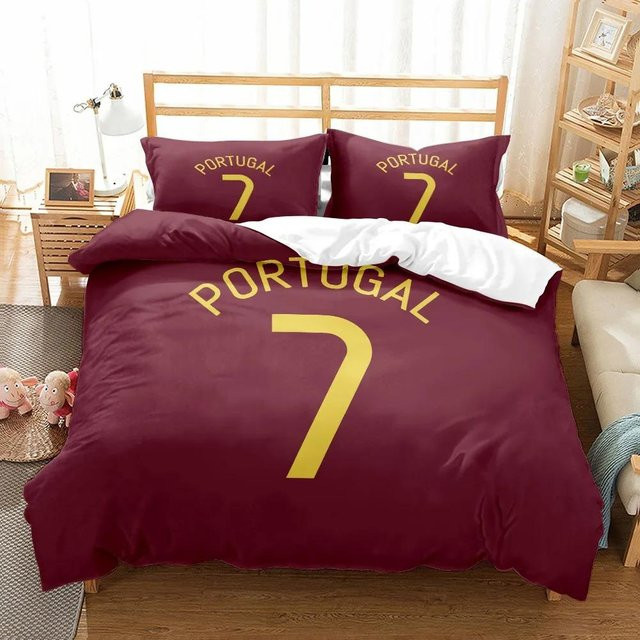 Binchi Outdoor Product Bettwäsche-Set mit Nationalfußballmannschaft Kernspieler Nummer Design, Material Mikrofaser Polyester, B/H: 140 x 210 cm - Bild 1