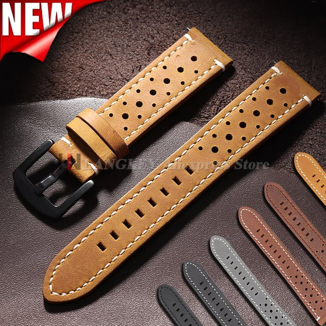 Uhrenarmband Leder, Vintage, Unisex - Bild 1