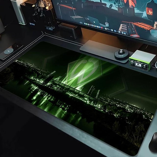 XIA Gaming-Mauspad XXL in Grün, rutschfeste Spielmatte für Laptop und Tablet, B/T: 100 x 50 cm - Bild 1