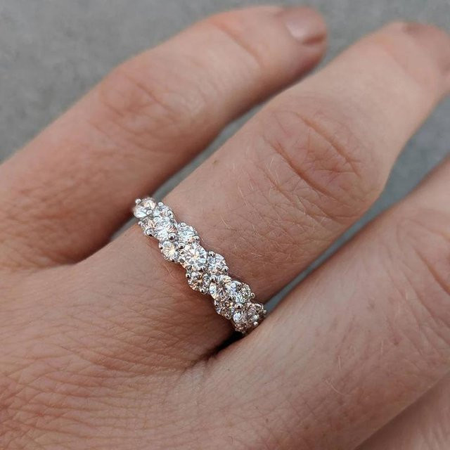 Huitan Fingerring, Zirkonia, Schwarz, Kupfer, Damen - Bild 1