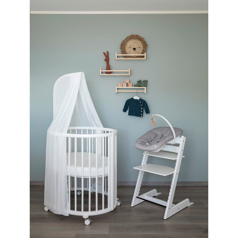 Stokke Sleepi Mini Bundle inkl. Matratze und Spannbetttuch, Weiß, Buchenholz - Bild 3