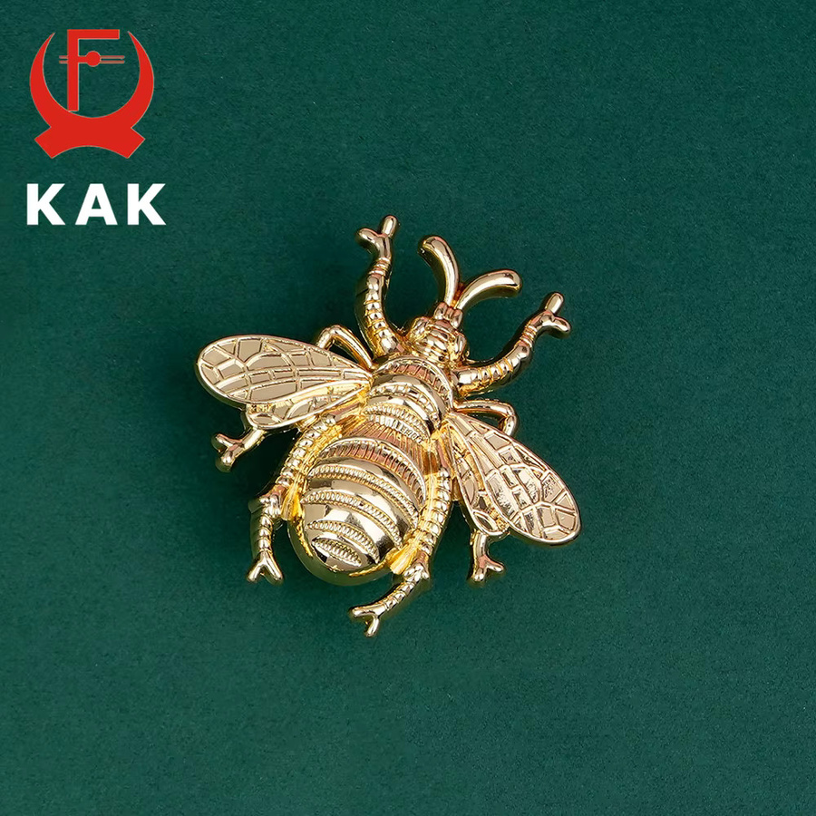 KAK Möbelgriff in Tierform aus Messing in Gold, Retro Schubladenknopf für Kommode und Küchenschränke - Bild 2