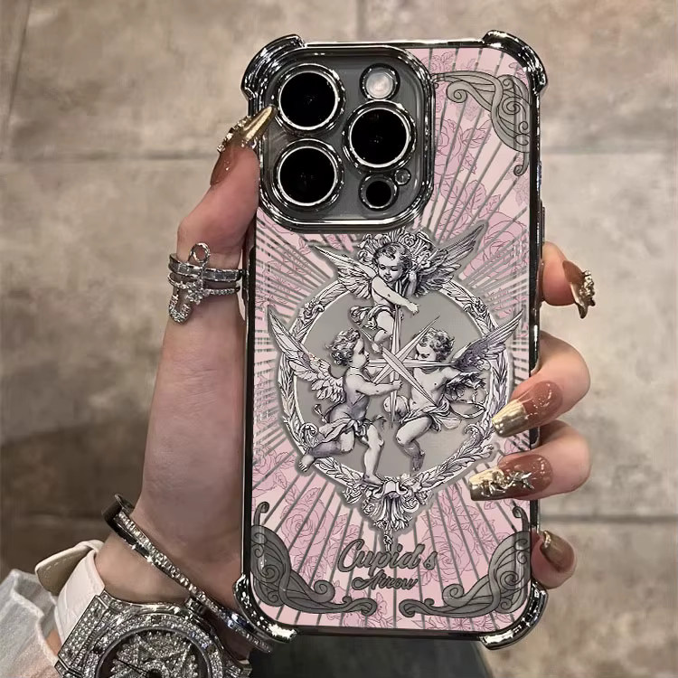 Samsung Handyhülle Mittelalter Retro Amor Engel mit Anti-Fall Airbag Schutz für S25 S24 S23 S22 S21 S20 FE Note20 Plus 4G 5G - Bild 2