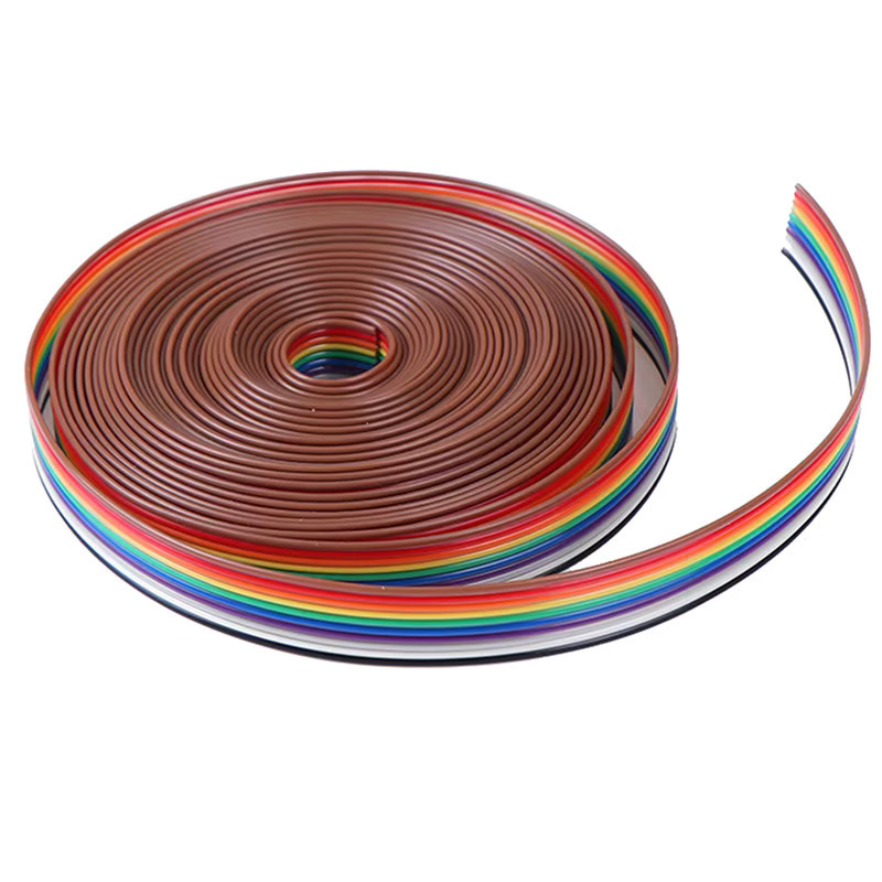 10-poliges Flachbandkabel in Regenbogenfarben, 5 Meter Länge - Bild 2