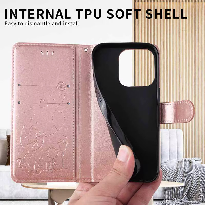 Leder-Handyhülle Flip Wallet Cover für Samsung Galaxy A-Serie in Blau - Bild 3